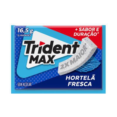 Chicletes Trident Max Hortelã Fresca 16,5g